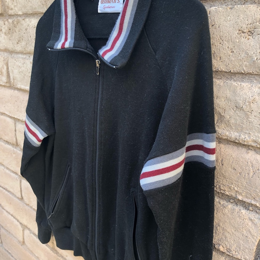 Vintage track jacket Oshman’s Sportswear striped warm up athleisure M